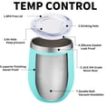 thumbnail image 4 of Juego de vasos de vino de acero inoxidable de doble pared YEBTS Life de 12 oz, 4 of 6