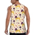 thumbnail image 3 of Xecao Cartoon Poodle Dog Men's Tank Top Workout Quick Dry Sleeveless Gym Jogging Muscle Shirts Summer Swim Beach Tops, 3 of 9
