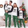 thumbnail image 3 of Conjuntos de pijamas navideños a juego para niños, gafas de sol geniales, muñeco de nieve, a cuadros, de talla grande, 3 of 3