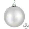 thumbnail image 2 of Vickerman 3" Silver Shiny Ball Ornament, 12 per Bag, 2 of 3