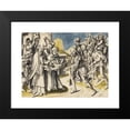 thumbnail image 2 of Workshop of Hans Holbein the elder 24x19 Black Modern Framed Museum Art Print Titled - The Meeting of Abraham and Melchizedek (1500), 2 of 5