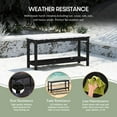 thumbnail image 6 of WestinTrends 55" Outdoor Patio HDPE Adirondack 2-Tier Shelf Console Table, Black, 6 of 16