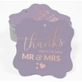thumbnail image 2 of Inkdotpot Real Rose Gold Foil Bracket Shape Paper Hang Tags Thanks From The New Wedding Favor Tags Pack Of 50, 2 of 7