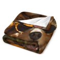 thumbnail image 3 of Happy Dog Blankets Flannel Blanket with Soft Throw Blanket for Couch, Bed, Sofa Luxurious Warm And Cozy for All Seasons, 3 of 8