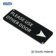 thumbnail image 3 of Uxcell Please Use Other Door Right Arrow Sign 9"x3" Self Adhesive Sticker Wall Plates Black 2 Pack, 3 of 6