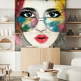 thumbnail image 2 of Idea4wall 3pcs Street Art Colorful Graffiti Hip Hop Girl Stick Wallpaper Removable Wall Murals Large Wall Stickers for Home Decoration, 72"x72", 2 of 5
