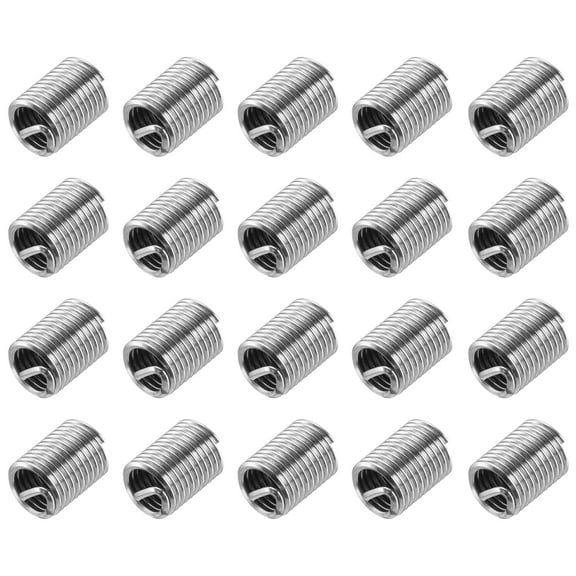 Unique Bargains M6 x 1mm x 2D 304 Stainless Steel Wire Thread Inserts 20Pcs