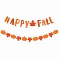 thumbnail image 2 of Harvest Festival Felt Banner Set Maple Leaf Pumpkin Fall Garland Decor, 2 of 6