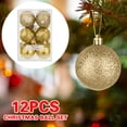 thumbnail image 1 of Fiudx Bolas Navideñas Decorativas Irregularidades para Árbol de Navidad, 40 Mm, Juego de 12 Unidas, 1 of 3