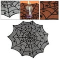 thumbnail image 4 of FESTFENDS Black Spiderweb Decor Spider Net Fabric 1Pcs Round Table Cloth for  Party Festivals, 4 of 8