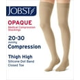 thumbnail image 3 of Jobst Opaque 20-30 Closed Toe Thigh High Compression Stockings w/Dot Band Natural Small, 3 of 12