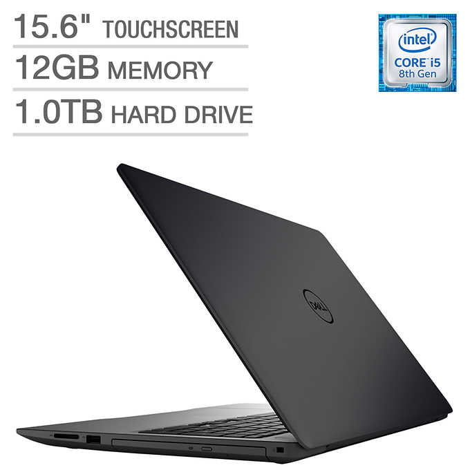 Dell Inspiron 15 Laptop: Core i5-8250U, 12GB RAM, 1TB HDD, 15.6" Full HD Touch Display, Backlit Keyboard -
