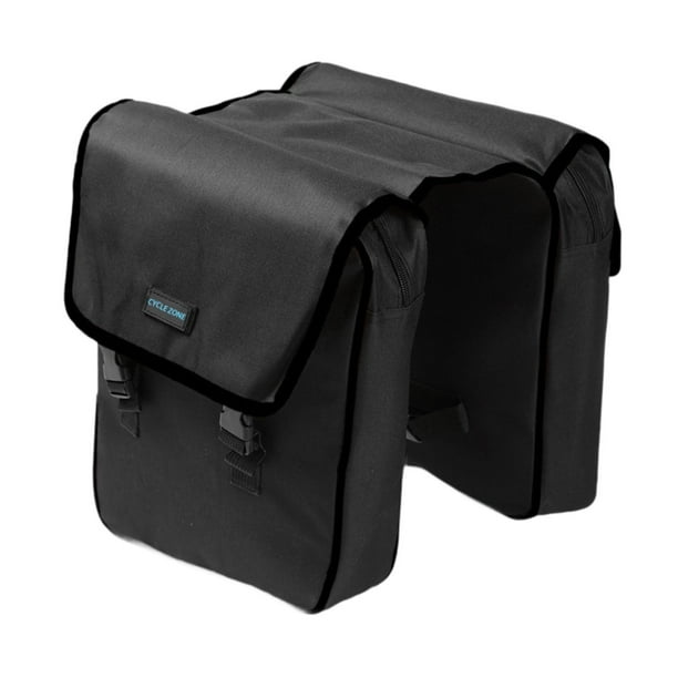 Alforja para bicicleta, bolsa para portaequipajes trasero de bicicleta, soporte para teléfono, resistente y ligera, bolsa para asiento trasero de Negro