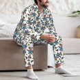 thumbnail image 7 of Salouo Funny Excavator Print Button-Front Long Sleeve Pajama Set for Men, Soft 2Pjs Men's Long Sleeve Sleepwear-XX-Large, 7 of 7