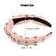 thumbnail image 4 of Diadema rosa Unique Bargains llena de diamantes plisada anudada para mujer, 4 of 7