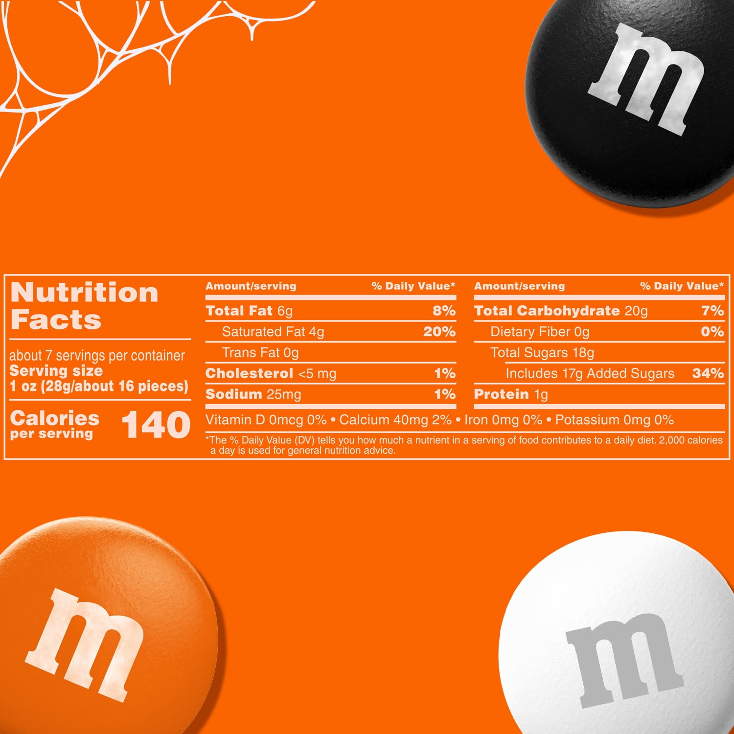 M&M's Campfire Smores White and Milk Chocolate Halloween Candy - 7.44 oz