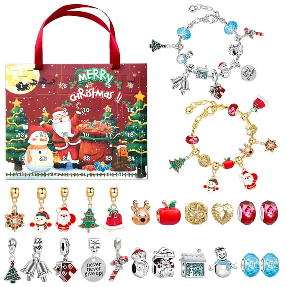 PRIYAL DIY Charm Bracelet Making Kit, Jewelry Kit with Christmas Craft Gifts for Birthday, Christmas, New Year
