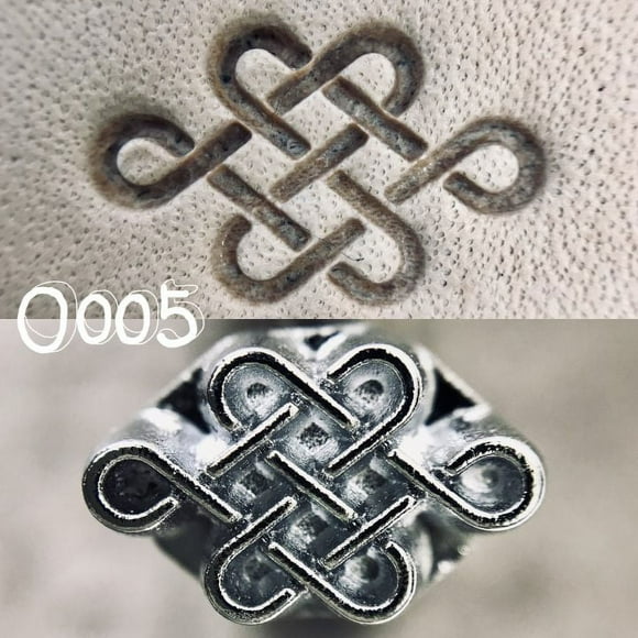 O005 Celtic Weave Leather Stamp OKA Japan