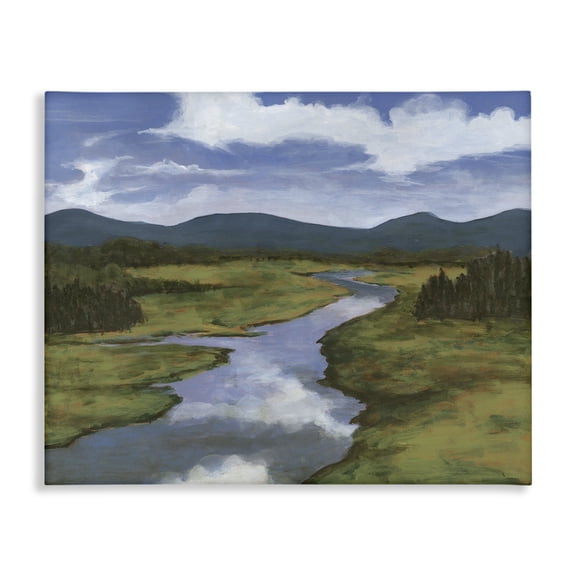 Stupell Industries Traditional River with Cloud Reflection Canvas Art, 20 x 16, by Michael Willett
