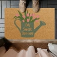 thumbnail image 5 of Spring Floral Decor Welcome Entrance Door Mat, Doormat for Front Door, Non- Backing,Hello Summer Flower Home Decoration Non- Indoor Outdoor Front Doormats Rug 23.6x15.7Inch, 5 of 6