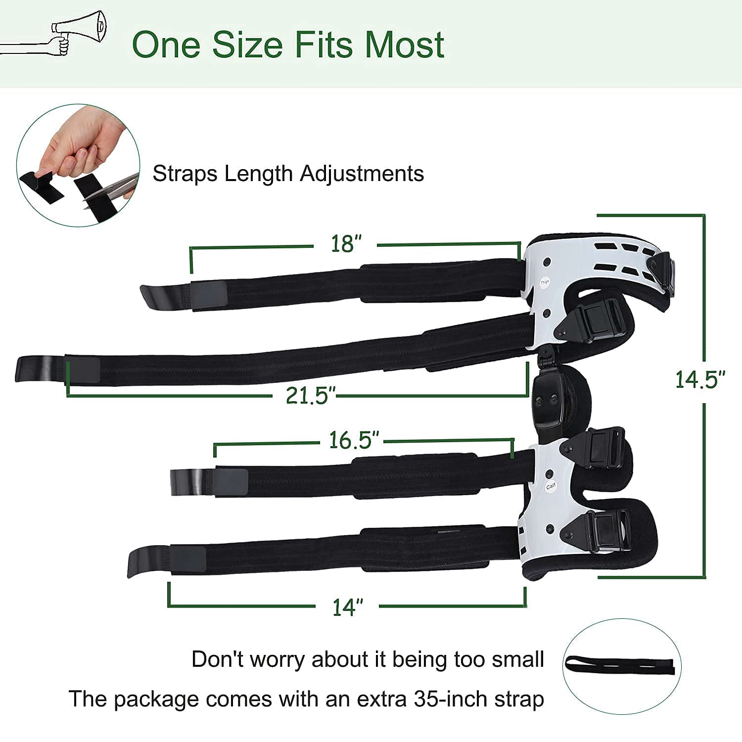 Insunen OA Unloader Knee Brace - Support for Arthritis Pain, Osteoarthritis, Cartilage Defect Repair, Avascular Necrosis, Tibial Plateau Fracture (Medial/Inside - Right)