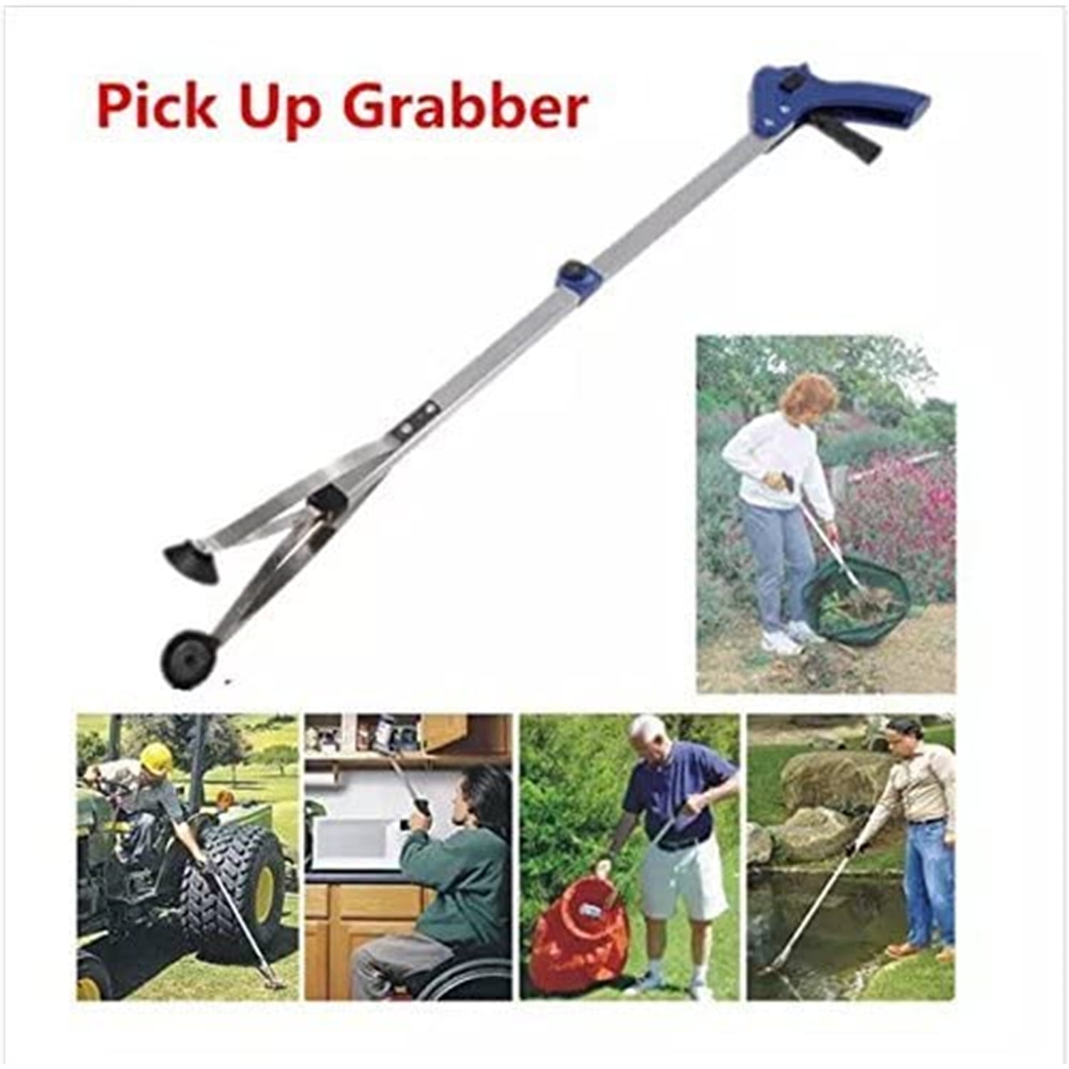 6 Pack Foldable Reacher Grabber Tool, Long 32" Foldable Extender Gripper Tool, Suction Cups for Precise Work, Claw Trash Garbage Picker, Garden Nabber, Mobility Aid Pick Up Tool, Wholesale, Bulk
