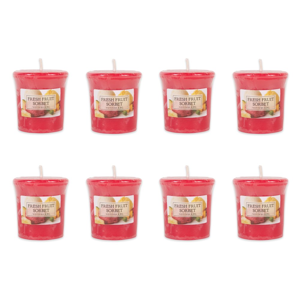 Home Traditions Single Wick Evenly Burning Highly Scented Votive Candle, Set of 8 (1.8 Oz Each
