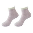 thumbnail image 3 of Fgnfyis Womens Thick Thermal Sleep Snow Floor Socks Mid Tube Socks Home Plus Thermal Socks Cozy Fuzzy Warm Slipper Socks Purple One Size, 3 of 3
