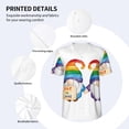 thumbnail image 3 of Uemuo Happy Pride Gnome Print Mens Polo Shirts Baseball T-shirt Performance Short Sleeve Golf Shirt Moisture Wicking Athletic Casual Collared T-Shirt-4X-Large, 3 of 7