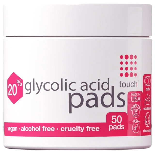 Toallitas exfoliantes Face Wipes TOUCH con 20% de ácido glicólico, 50 unidades