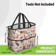 thumbnail image 3 of Garden Tool Bag,Pug Dogs with Pioneer Flower Garden Tool Organizer,Garden Gifts,Waterproof Multi-Pocket Garden Tool Storage 11.8x5.5x11.4 Inch(Tools NOT Included), 3 of 6