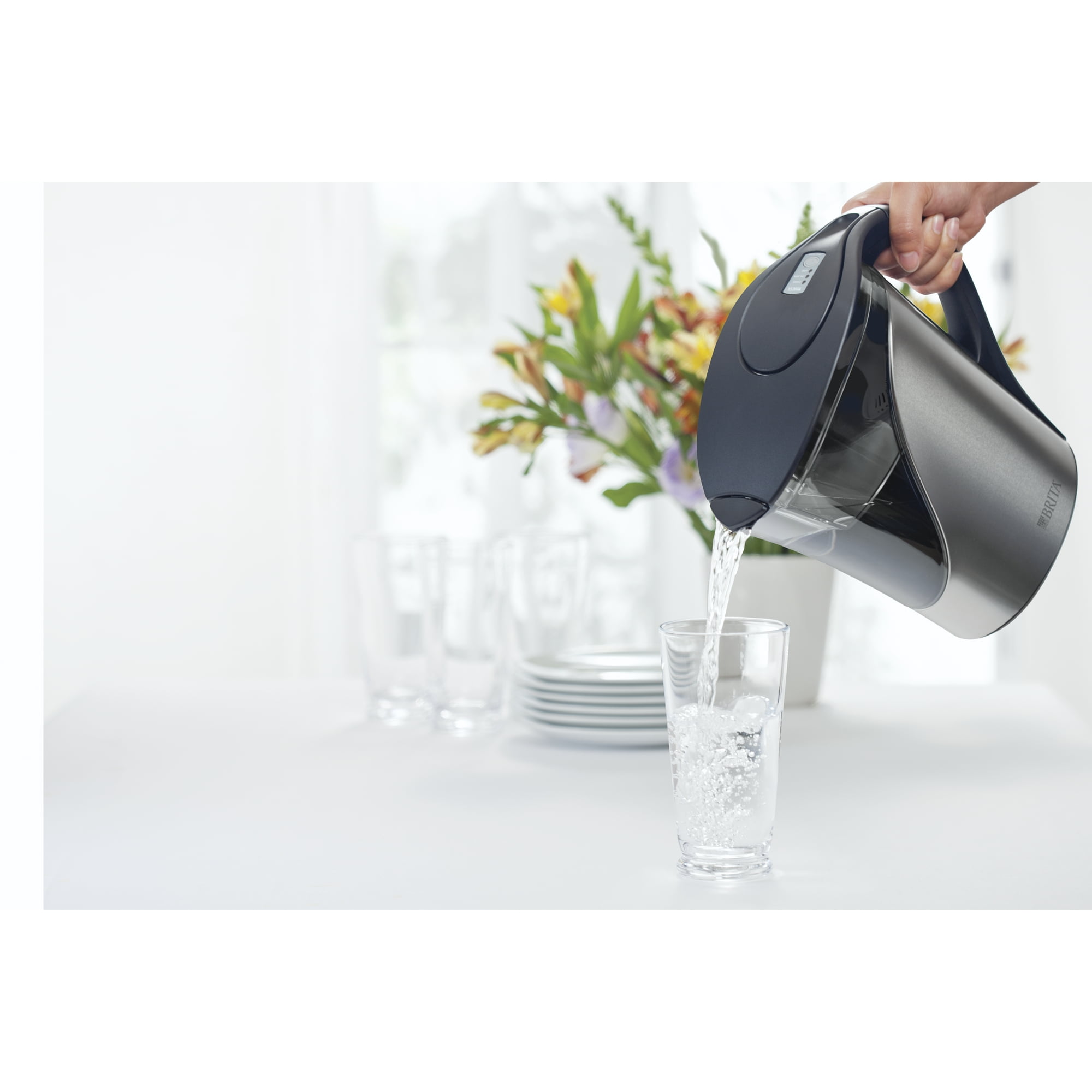 Brita 8 Cup Stainless Steel Water Pitcher Filter Indicator Bpa Free Brita 8 Cup Stainless Steel Water Pitcher Filter Indicator Bpa Free