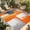 Orange Gray White, variant on Sage Green Grey Outdoor Rug for Patio/Deck/Porch, Non-Slip Large Area Rug 5 x 7 Ft, Oil Painted Geometric Modern Abstract Indoor Outdoor Rugs Washable Area Rugs, Reversible Camping Rug Carpet Runner