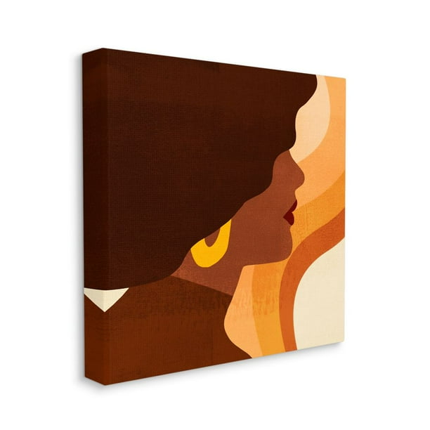 Stupell Industries Retro Glam Female Color Block Fashion Portrait