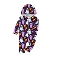 thumbnail image 4 of WXLWZYWL Family Halloween Pajamas Matching Sets Halloween Costumes 2024 Family Halloween Pumpkin Spider Bat Ghost Printed Pajamas Funny Zipper Hooded Jumpsuit Pjs Matching Onesie, 4 of 4