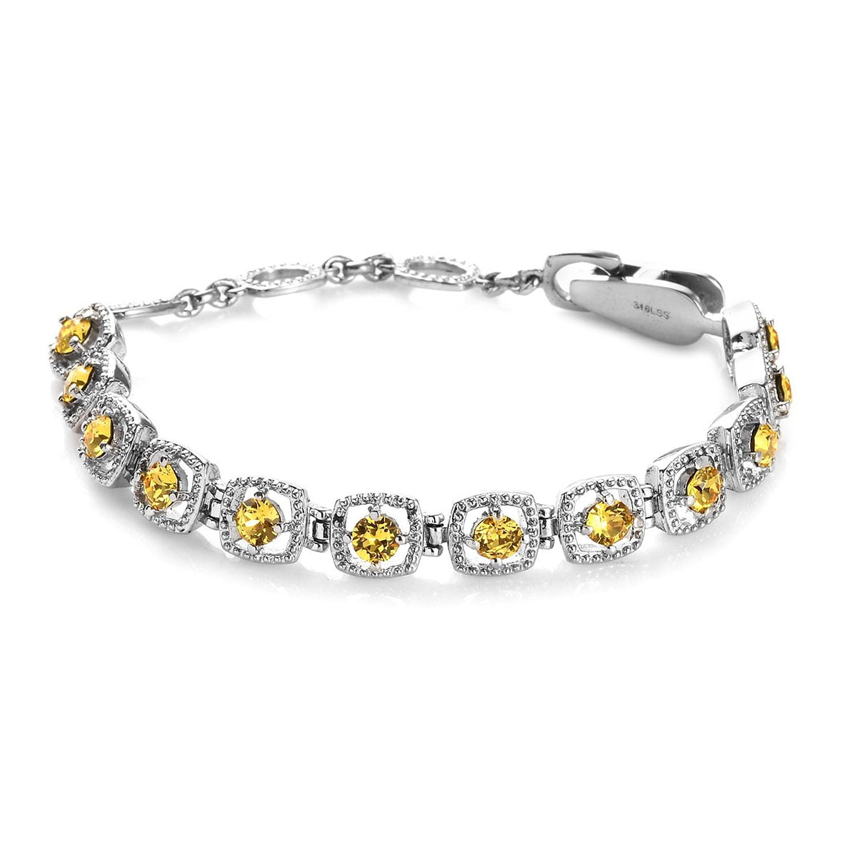 Shop LC Shop LC Delivering Joy Tennis Bracelet in Stainless Steel 8" Made with Swarovski Light