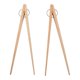 thumbnail image 1 of 2pcs Wooden Food Tongs Heat Insulated Anti Slip Handle Beech Cooking Tong for Bread Barbecue, 1 of 5