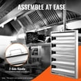 thumbnail image 2 of KFFKFF Industrial Hood Filter, 24.5W x 19.5H Inch Kitchen Hood Filters, Stainless Steel Baffle Filter for Grease-Intensive Commercial Kitchen Ventilation Systems, 5 Channels, Set of 2, 2 of 9