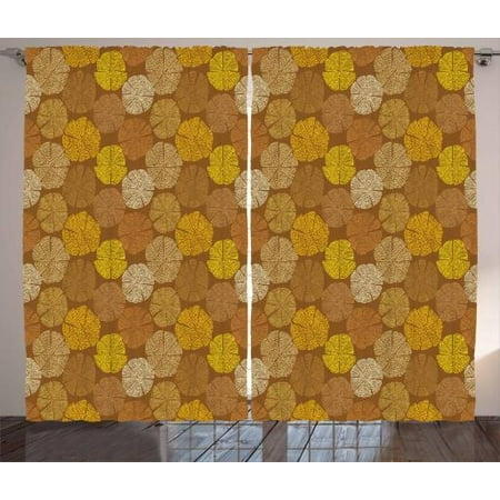Tribal Curtains 2 Panels Set Traditional Primitive Ornaments Eastern Folkloric Motifs Abstract Persian Circles Window Drapes For Living Room