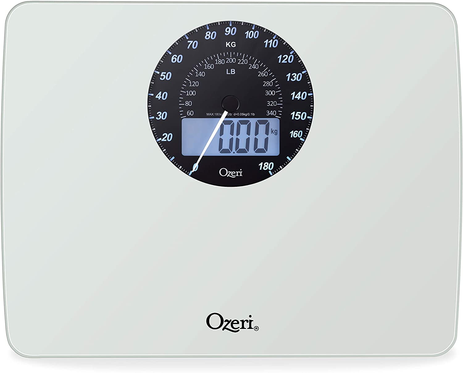 Ozeri Rev Digital Bathroom Scale with ElectroMechanical Weight Dial