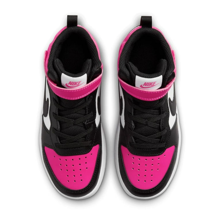 Nike Court Borough Mid Little Kids' Shoes Color: Red White Size