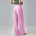 thumbnail image 4 of Dagugfen Loose Fitted Pants for Women Full Lnegth Elastic Waist Yoga Gym Casual Toursers Nylon Spandex Pants with Pockets, 4 of 5