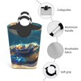 thumbnail image 4 of KLL Sunshine Underwater Sand Turtle Laundry Hamper,Large Canvas Fabric Lightweight Storage Basket Toy Organizer Dirty Clothes Collapsible Waterproof, 4 of 6
