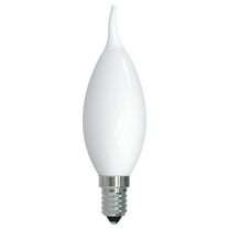 Bulbrite  Pack of (4) Dimmable Milky Filament CA10 Candelabra (E12) LED Bulb 500 Lumens, 2700K, and 90 CRI 5 Watt