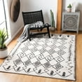 thumbnail image 2 of SAFAVIEH Tunisia Velasco Geometric Area Rug, Ivory/Black, 5'3" x 7'7", 2 of 7