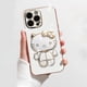 thumbnail image 3 of Funda de lujo con soporte de espejo de Hello Kitty para iPhone 14, 11 Pro Max, 13, 12 Mini, XS, XR, X, 8, 7, 6S, 6 Plus, cubierta trasera de silicona suave, 3 of 5