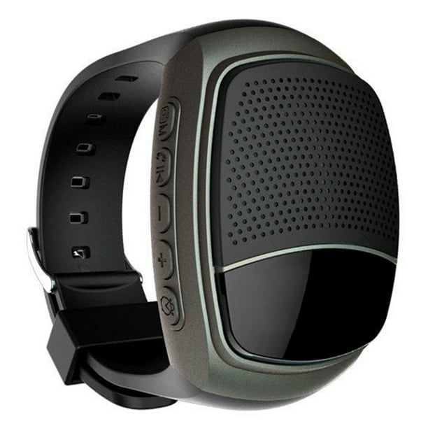 Reloj de Pulsera B90 con Altavoz Bluetooth y Radio FM, Portátil, para Deportes Al Aire Libre, Running, Minialtavoz Negro.
