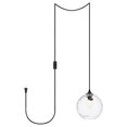 thumbnail image 1 of Living District LDPG2281 Cashel 1 Light Black & Clear Glass Plug-In Pendant, 1 of 1