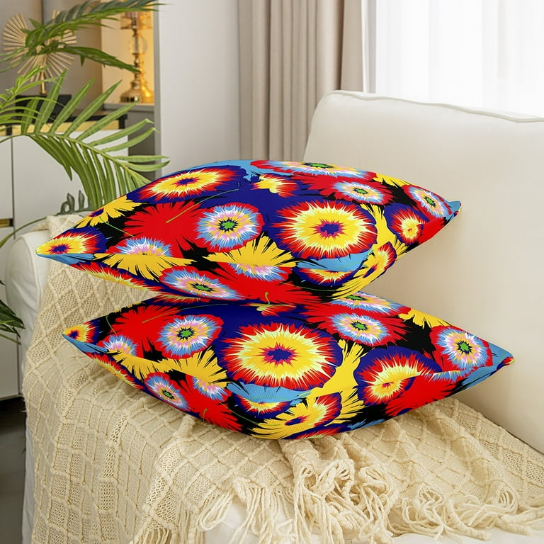 Set of Retro deals Flower Pillows