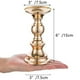 thumbnail image 2 of Juego de 4 Candelabros con Pilar de Metal, Centros de Mesa para Bodas, Candelabros Soporte de Velas, Dorado, 2 of 4